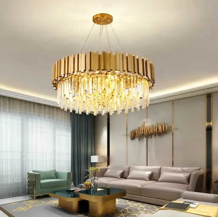 Modern Stainless Steel Luxury Crystal Chandelier ChandeliersLife®