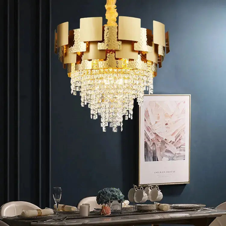 Luxury Round Gold Chandelier ChandeliersLife®