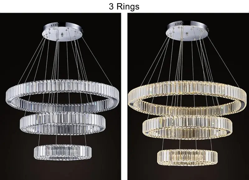 Luxury Modern Ring Crystal Chandelier - Chrome ChandeliersLife®