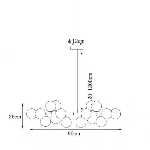 Glass Ball Shade Chandelier ChandeliersLife®