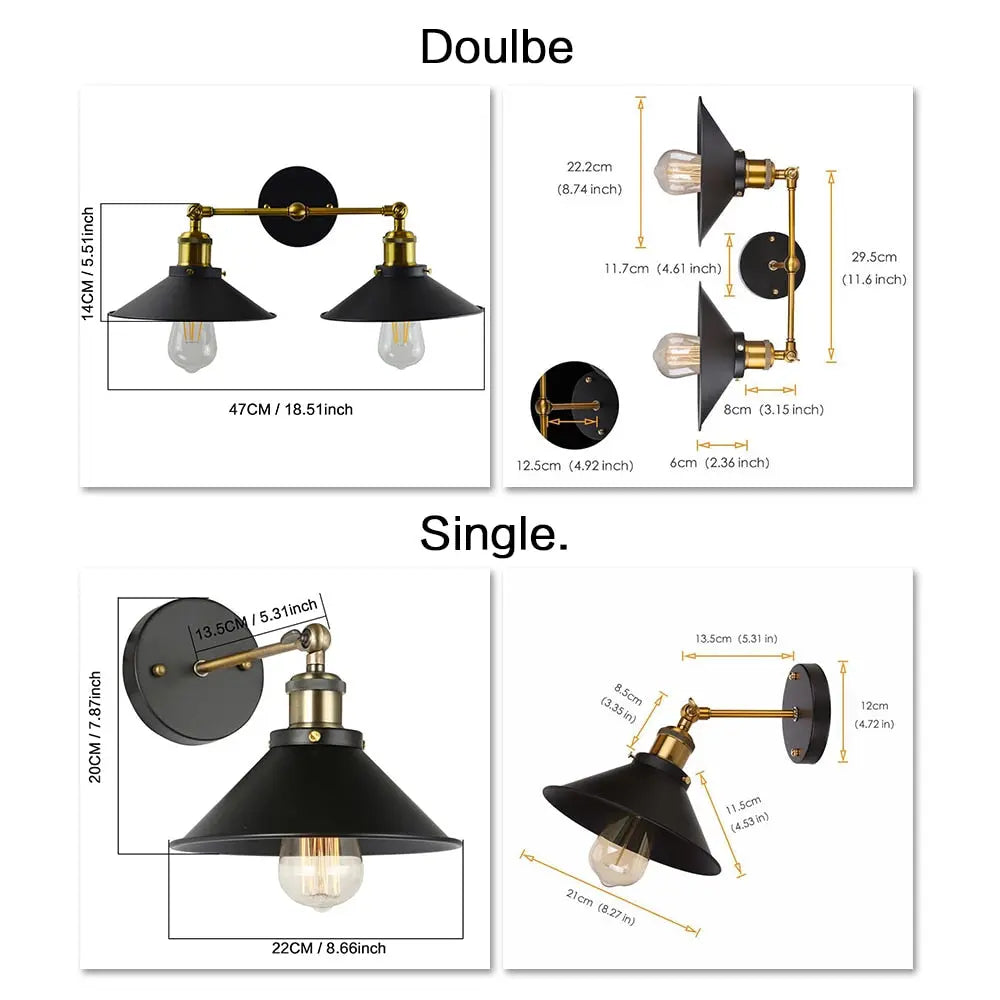 Wandlamp Vintage Wall Lights PARKSON