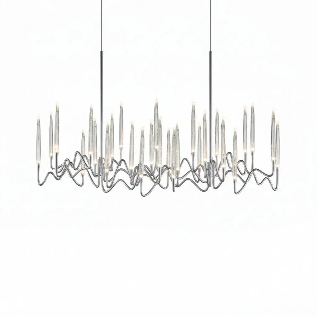 Luxury Nordic Tree Branch Candle Shaped Designer Chandelier - Silver ChandeliersLife®