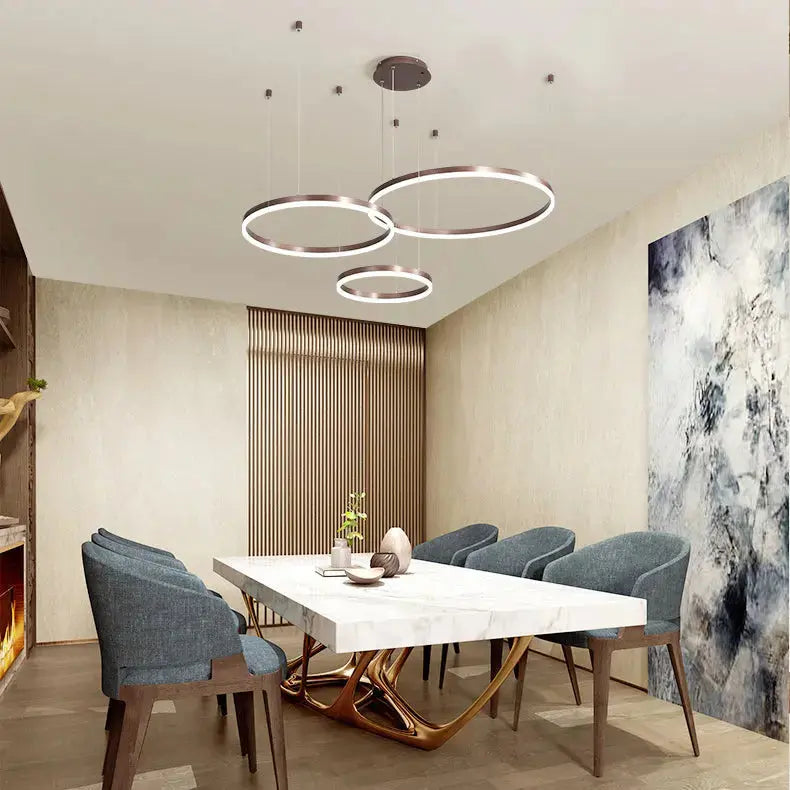 Art Deco Gold Shape Pendant Led Chandelier Nordic