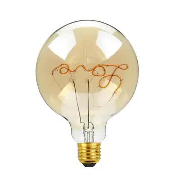 LED Soft Light G125 E27 Love 4W Filament Glass Retro Warm White LEDSone