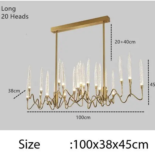 Luxury Nordic Tree Branch Candle Shaped Crystal Chandelier ChandeliersLife®