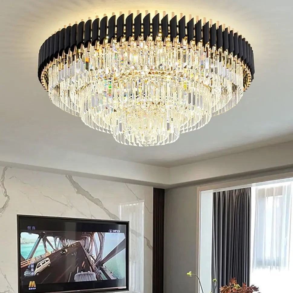 Round Crystal Designer Ceiling Chandelier ChandeliersLife®