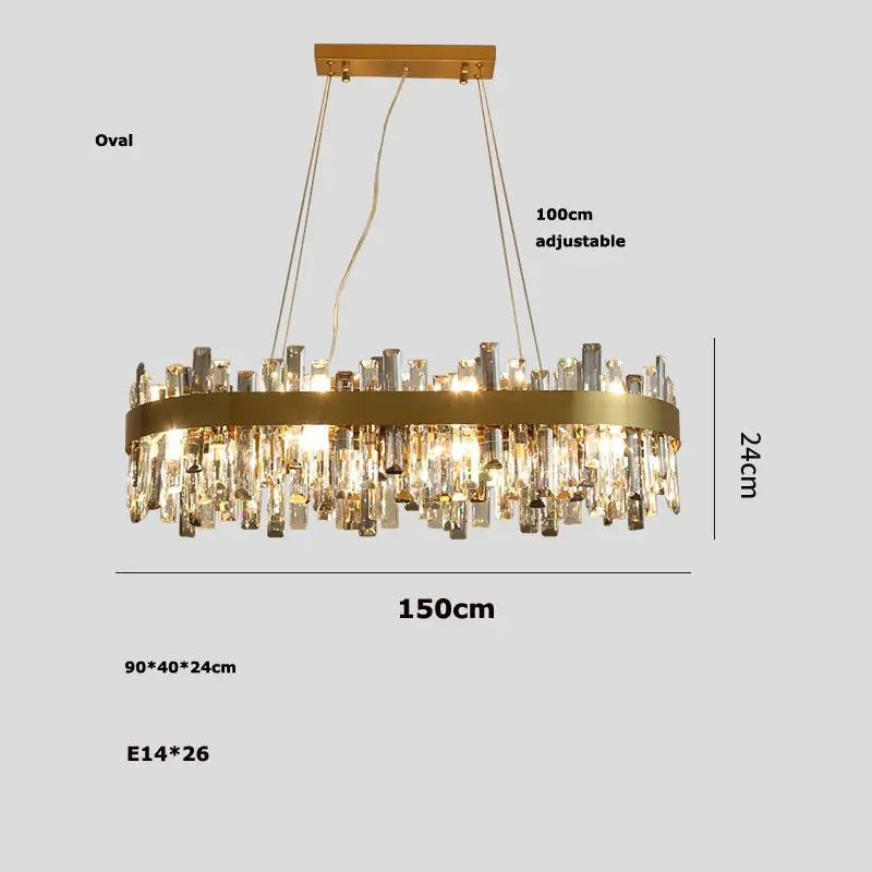 Crystal Oval Designer Chandelier ChandeliersLife®