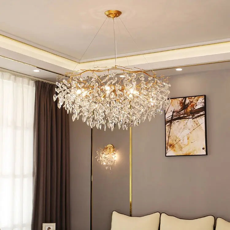 Modern Luxury Gold Crystal Art Decor Hanging Chandelier ChandeliersLife®