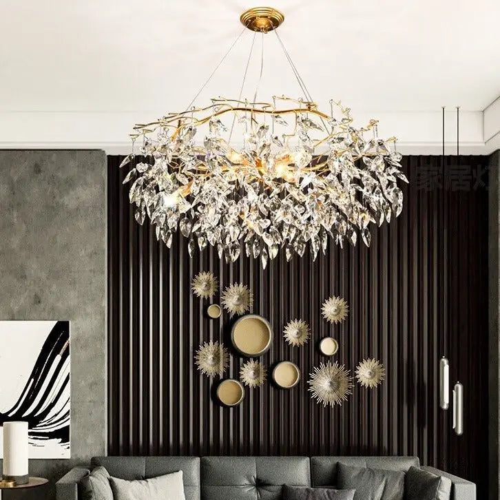 Modern Luxury Gold Crystal Art Decor Hanging Chandelier ChandeliersLife®