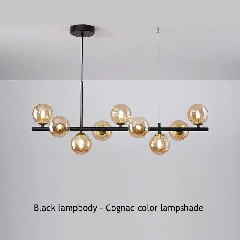 Modern Long Dining Room Chandeliers Glass Ball ChandeliersLife®