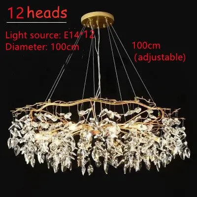 Modern Luxury Gold Crystal Art Decor Hanging Chandelier ChandeliersLife®