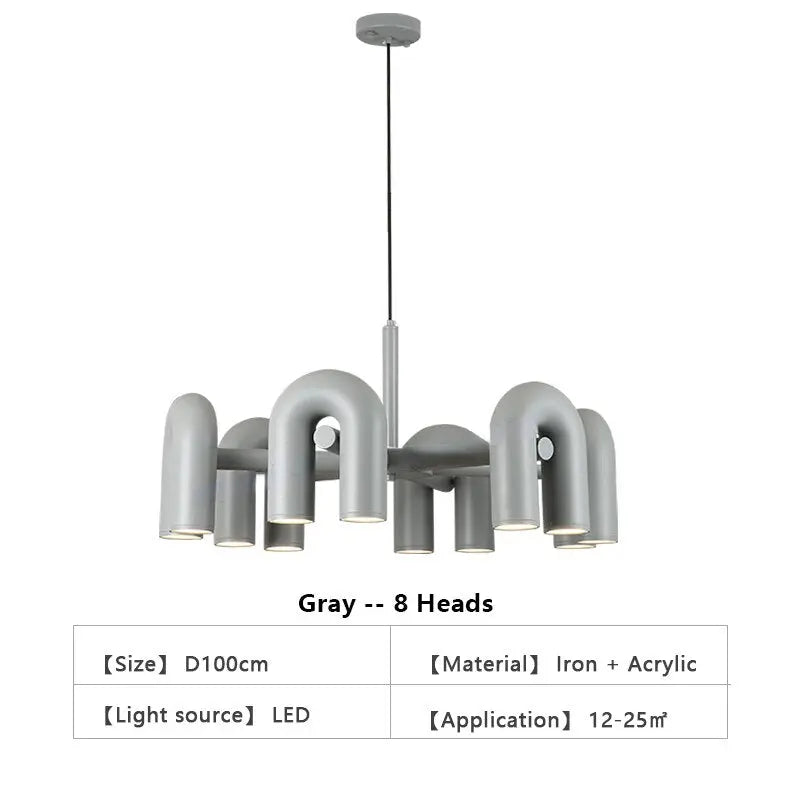 Nordic Creative Macaron U Shape Chandeliers ChandeliersLife®