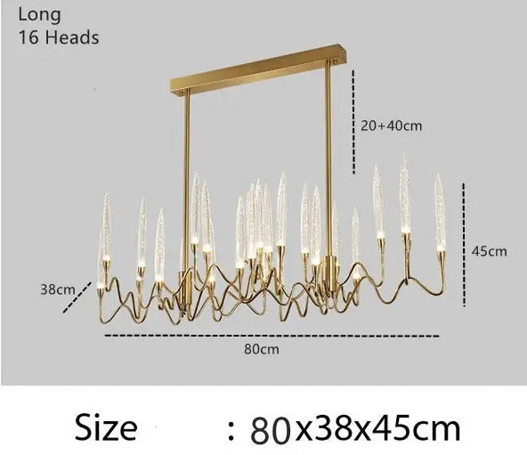 Luxury Nordic Tree Branch Candle Shaped Crystal Chandelier ChandeliersLife®