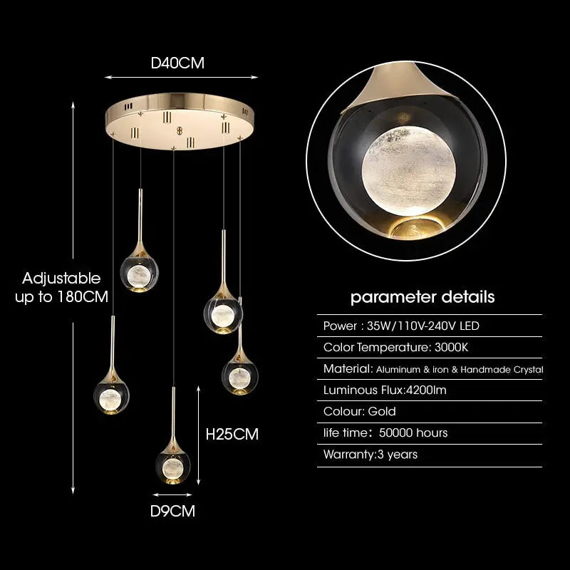 Moon Shape Pendant Light ChandeliersLife®