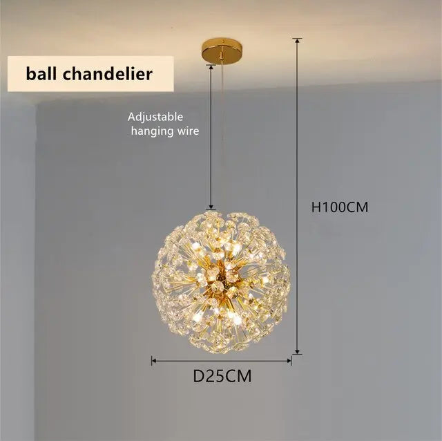 Modern Luxury Ball Crystal Hanging Light ChandeliersLife®