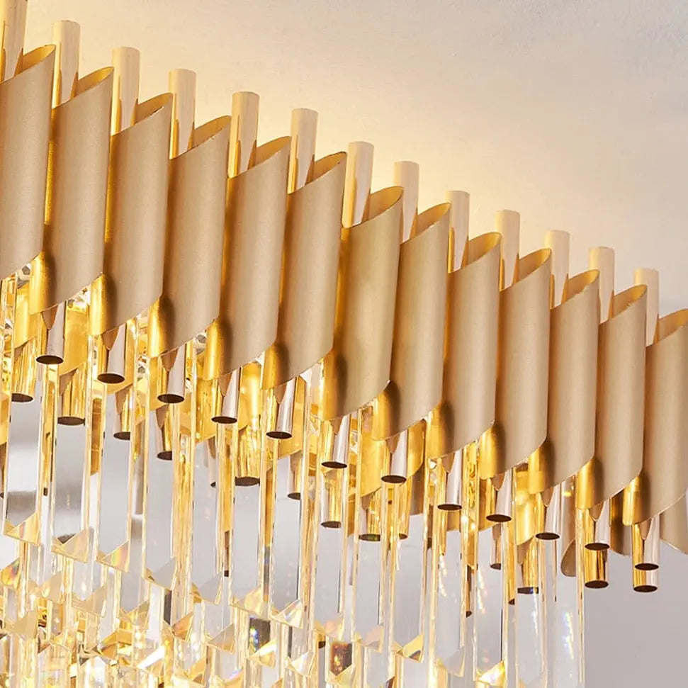 Rectangle Crystal Designer Ceiling Chandelier ChandeliersLife®