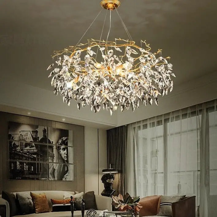 Modern Luxury Gold Crystal Art Decor Hanging Chandelier ChandeliersLife®