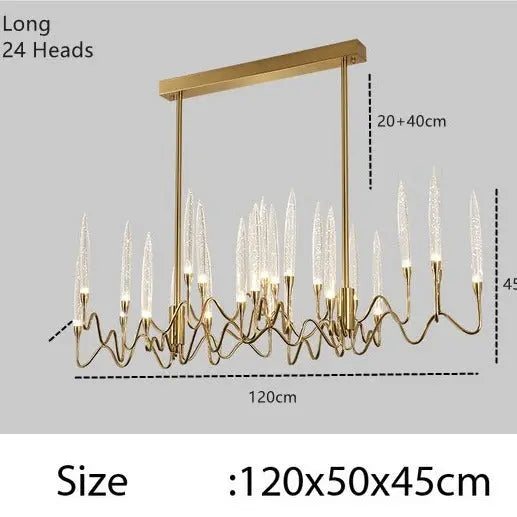 Luxury Nordic Tree Branch Candle Shaped Crystal Chandelier ChandeliersLife®
