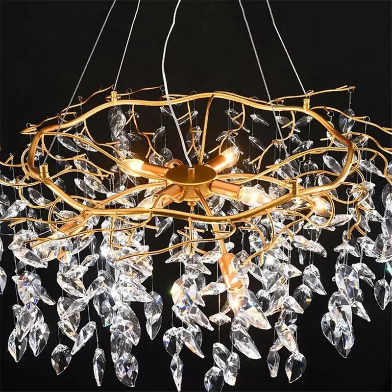 Modern Luxury Gold Crystal Art Decor Hanging Chandelier ChandeliersLife®