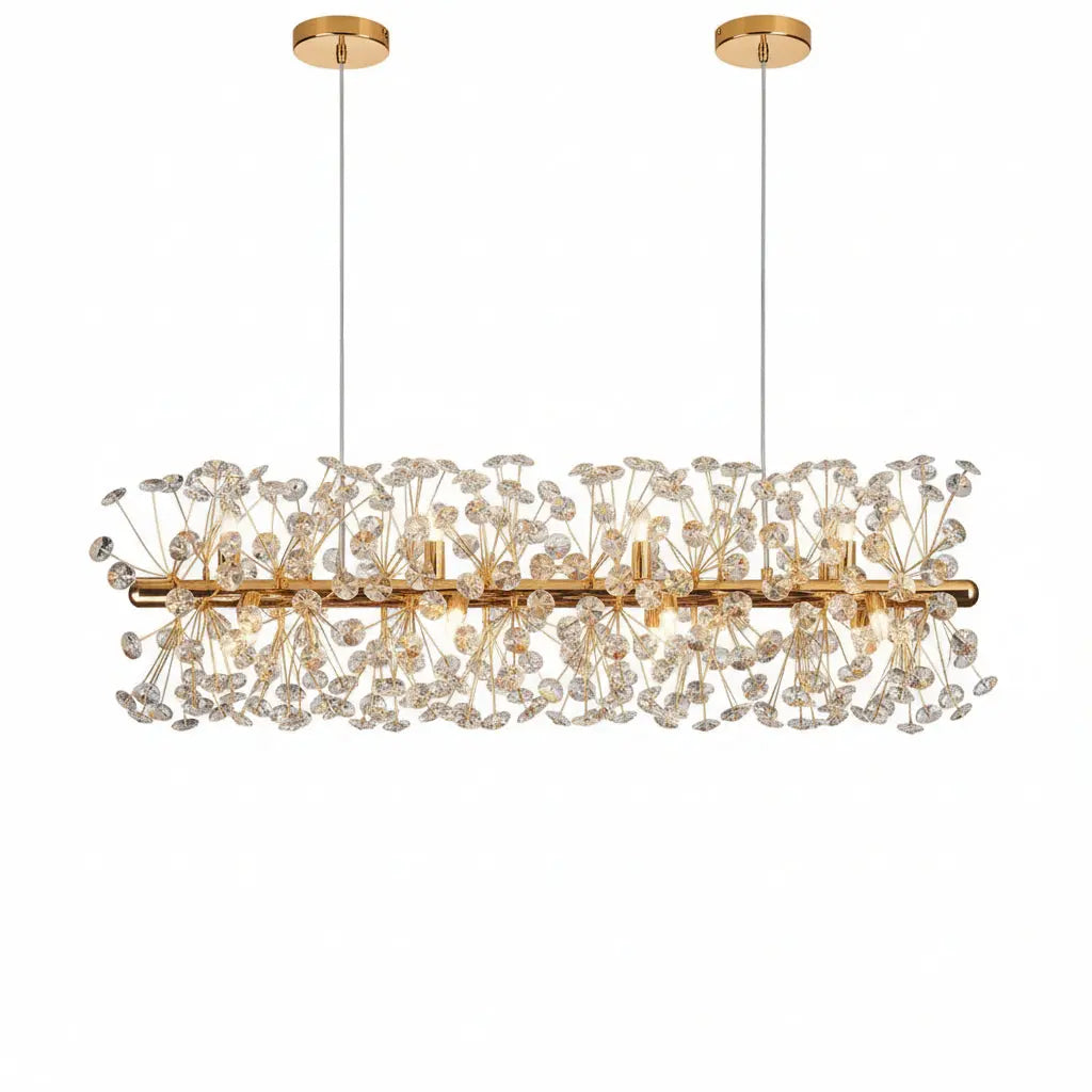 Gold Luxury Crystal Long Chandelier ChandeliersLife®