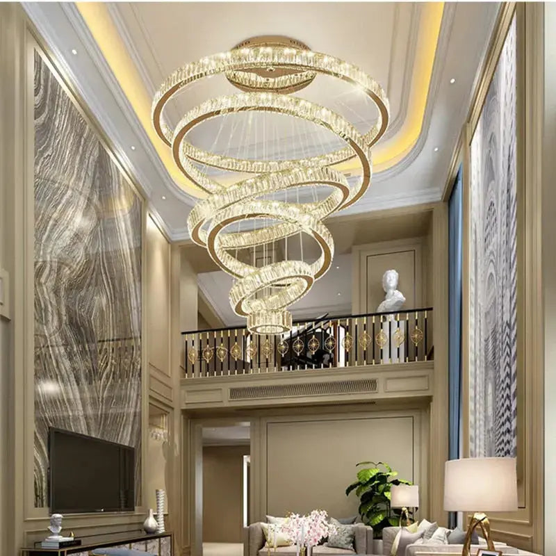 Luxury Modern Ring Crystal Chandelier - Chrome ChandeliersLife®