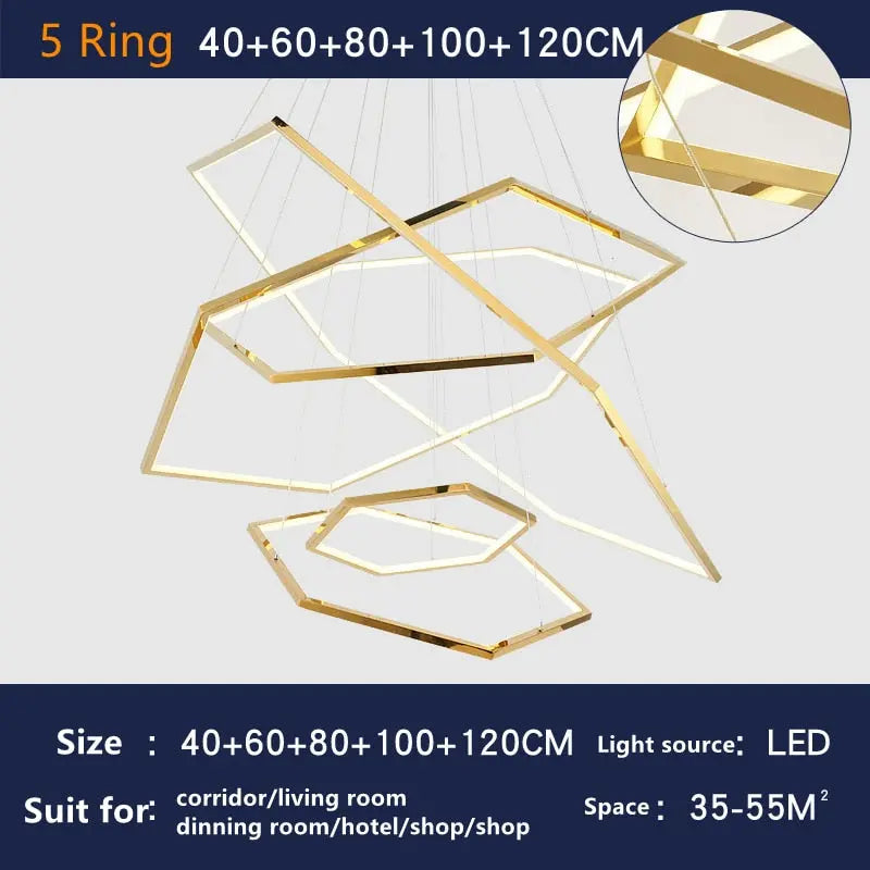 New Post-Modern Luxury Gold Chandelier ChandeliersLife®