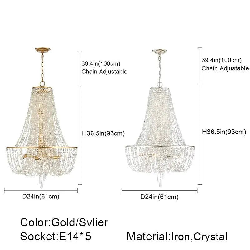 French Hanging Crystal Chandelier ChandeliersLife®