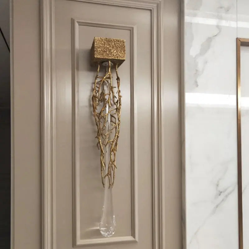 Nordic Transparent Crystal Gold Wall Lamp ChandeliersLife®