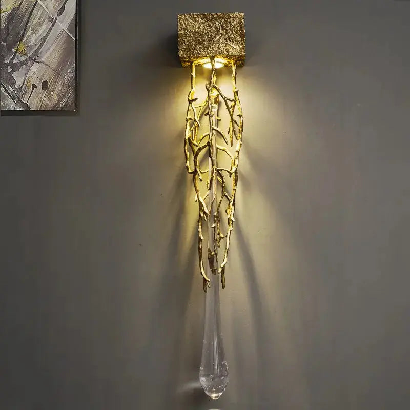 Nordic Transparent Crystal Gold Wall Lamp ChandeliersLife®