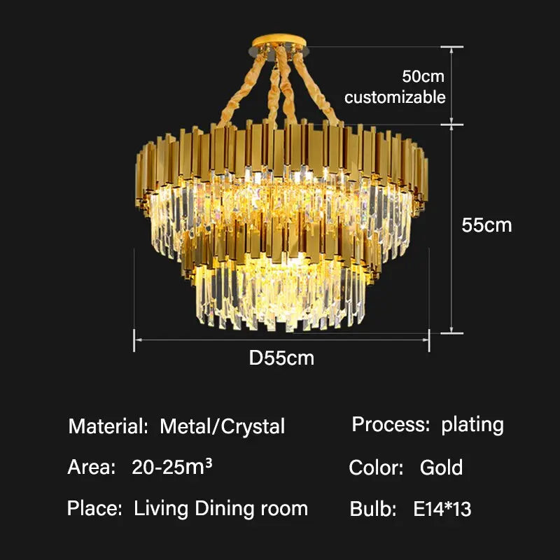 Modern Luxury Gold Crystal Lustre ChandeliersLife®
