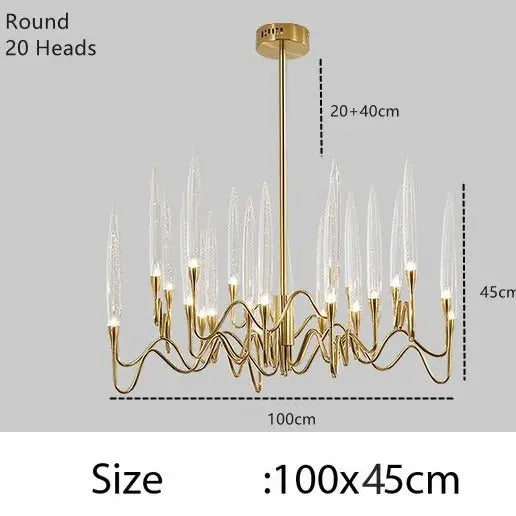 Luxury Nordic Tree Branch Candle Shaped Crystal Chandelier ChandeliersLife®