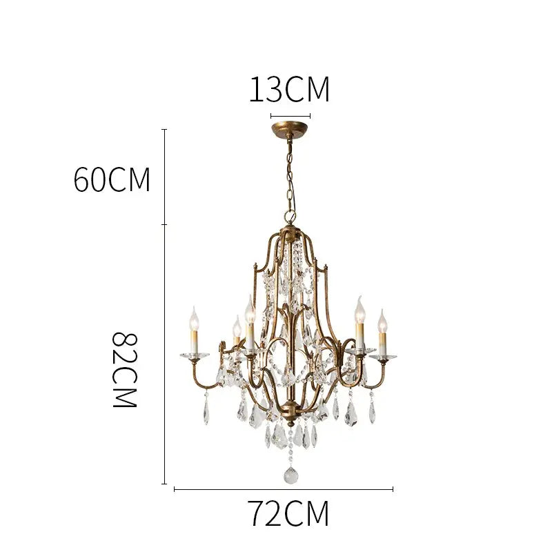 Retro Gold Crystal Chandelier ChandeliersLife®