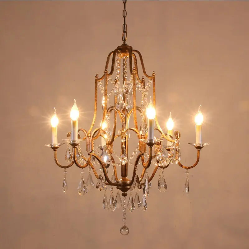 Retro Gold Crystal Chandelier ChandeliersLife®
