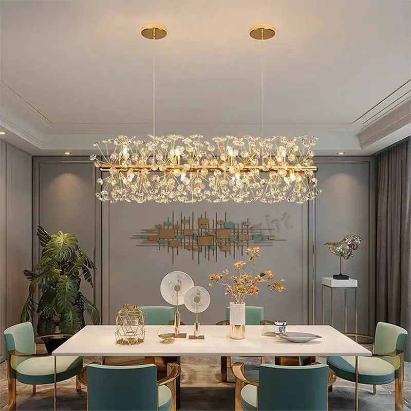 Gold Luxury Crystal Long Chandelier ChandeliersLife®