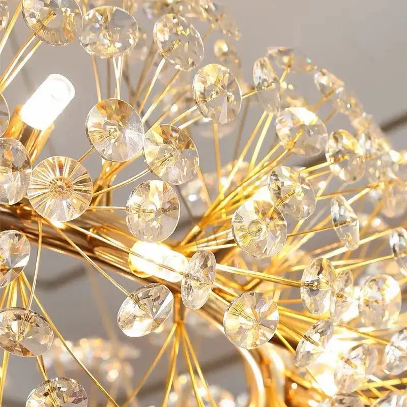 Modern Gold Crystal Circular Hanging Chandelier ChandeliersLife®