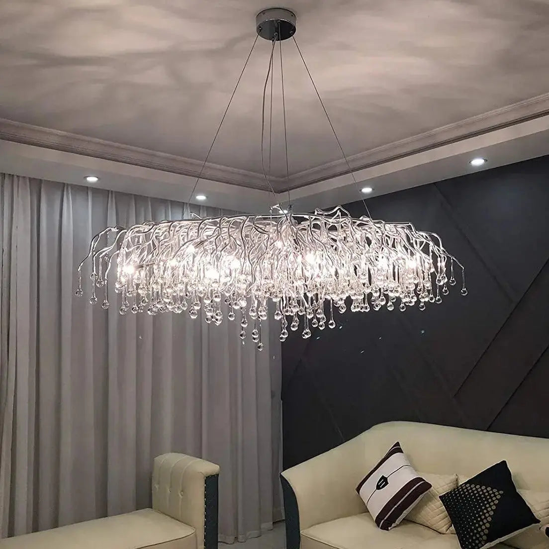 Luxury Chrome Raindrop Chandelier ChandeliersLife®