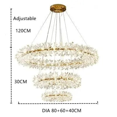 New Luxury Crystal Flower Chandelier ChandeliersLife®