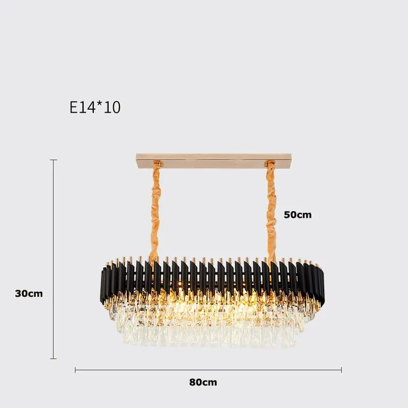 Postmodern Oval Crystal Designer Chandelier ChandeliersLife®