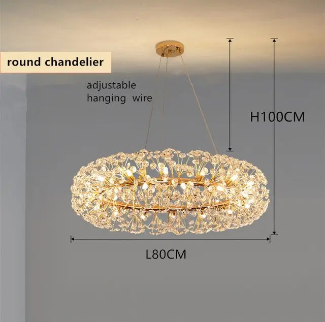 Gold Luxury Circular Chandelier ChandeliersLife®