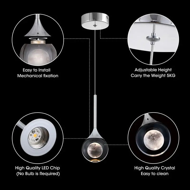 Moon Shape Pendant Light ChandeliersLife®