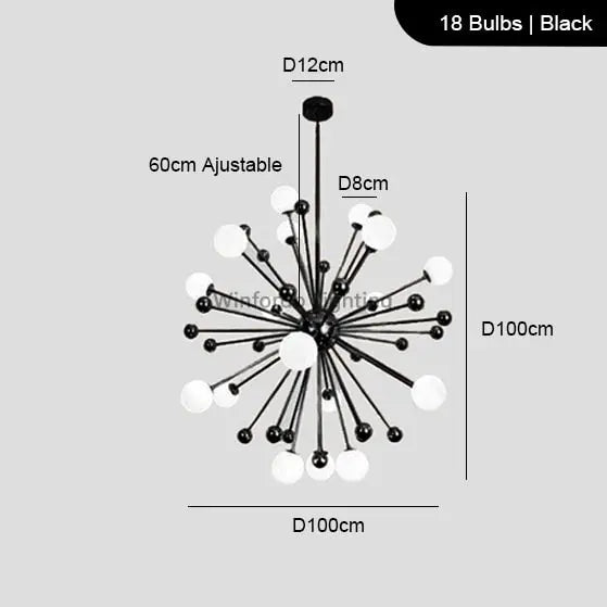 Modern Sputnik Glass Ball Chandelier ChandeliersLife®