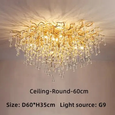 Ceiling Luxury Gold Crystal LED Chandelier ChandeliersLife®
