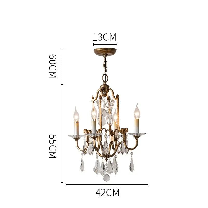 Retro Gold Crystal Chandelier ChandeliersLife®
