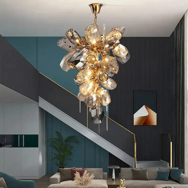 Modern Luxury Villa Glass Chandelier ChandeliersLife®