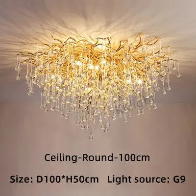 Ceiling Luxury Gold Crystal LED Chandelier ChandeliersLife®