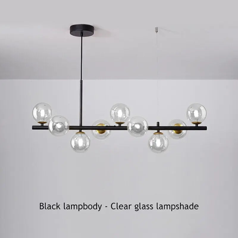 Modern Long Dining Room Chandeliers Glass Ball ChandeliersLife®