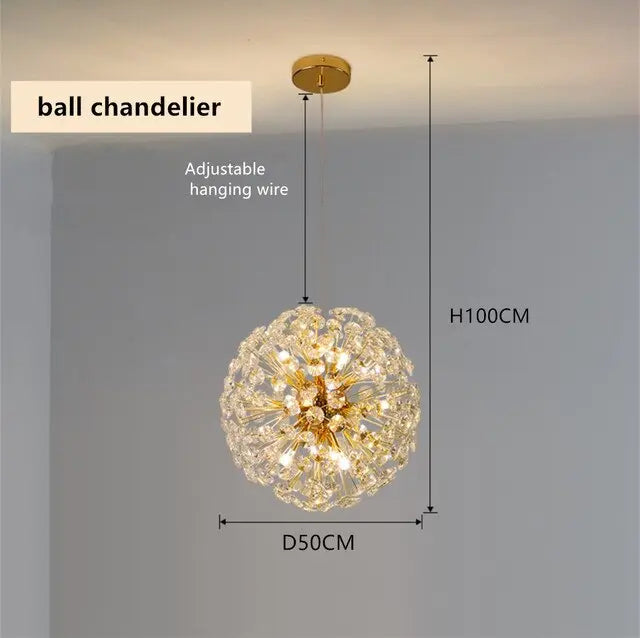 Modern Luxury Ball Crystal Hanging Light ChandeliersLife®