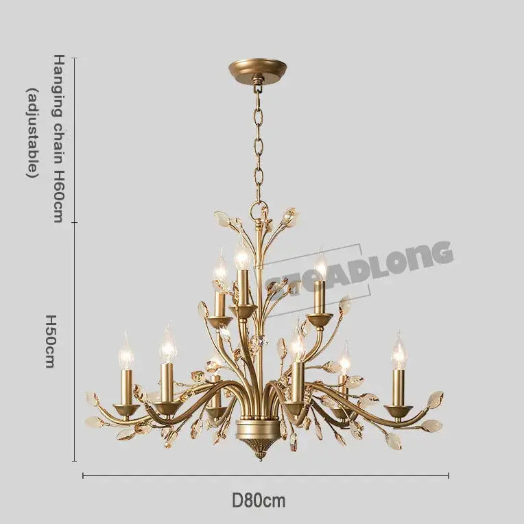 Modern Crystal Branch Chandelier - Amber ChandeliersLife®