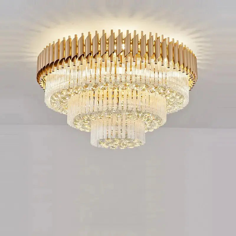 Round Designer Crystal Ceiling Lamp ChandeliersLife®