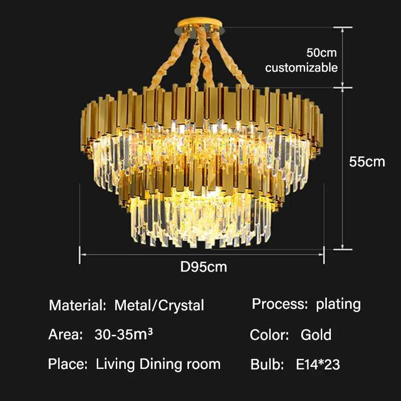 Modern Luxury Gold Crystal Lustre ChandeliersLife®